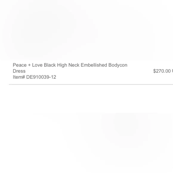 Peace + Love Black High Neck Embellished Bodycon Dress - Picture 16 of 16